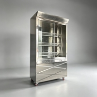 Rôtissoire à gaz verticale commerciale grande capacité, four à rôtir automatique en acier inoxydable pour poulet et viande, pour restaurant
