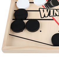 Jeu de société interactif en bois : Hockey de table à lancer de disques pour la famille et les jeux parent-enfant