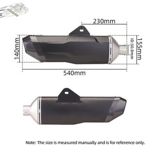 Nouveau <span class=keywords><strong>silencieux</strong></span> d'échappement universel pour moto, modification de motocross, R6, <span class=keywords><strong>MT09</strong></span>, Z900, Z750, Xj6, 450SR, MT03, CBR400R, NINJA400, S7 - Product Image 3