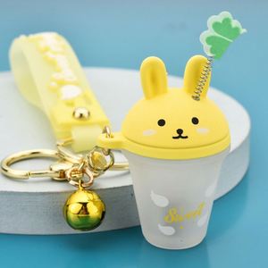 Porte-clés LED en silicone PVC lumineux 3D en forme de lapin de dessin animé mignon, vente en gros - Product Image 2
