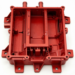 Carcasa de refrigeración por agua de aluminio mecanizada con precisión por CNC para inversor industrial - Product Image 2