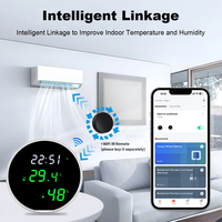 Écran LCD intelligent Tuya Wifi, capteur d'humidité et de température, moniteur de température et d'humidité Wi-Fi avec fonction horloge
