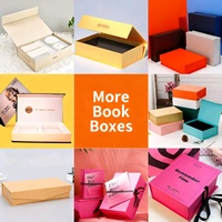 Boîte cadeau élégante en ruban rigide recyclable de style livre (papier spécial estampé à chaud) Boîte Accord personnalisée pour cadeaux haut de gamme