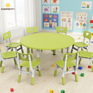 ชุดโต๊ะเก้าอี้เรียนรู้สำหรับโรงเรียนสมัยใหม่ ขายส่ง เฟอร์นิเจอร์อนุบาล โต๊ะไม้ เก้าอี้เด็ก - Product Image 1