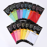 Papier de soie coloré pour cadeaux, 14g, 10 feuilles, pour emballage cadeau, sacs cadeaux pliés, décoration, papier de soie pour emballage cadeau