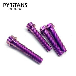 Bán nóng và bền hợp kim Titan GR5 Kích thước M6 M8 M10 mặt bích bu lông titan hình lục giác vít mặt bích - Product Image 4