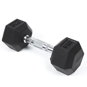1kg To 52.5kg Weights Gym Sport Exercise Hex Rubber Coated Dumbbell