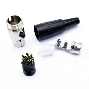 Conector XLR miniatura balanceado hembra de 6 pines chapado en oro para micrófono - Product Image 2