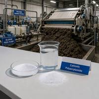 Polyacrylamide Cationique (CPAM) en Poudre Floculant 25kg/Sac – Approvisionnement Direct Usine pour la Déshydratation des Boues Municipales