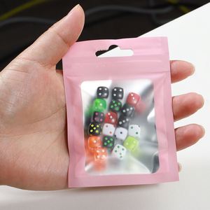 Custom Printed <b>Clear</b> Foil Resealable Pouch Zipper Maskk Bags Three Side Seal Matte Pink Aluminum Ziplock Garbage Bag PET <b>Jelly</b> - Product Image 2