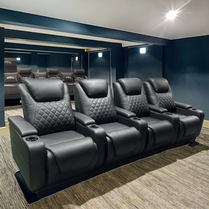 Moderne Top Graan Leer Power Liging Bioscoopbank Set Voor Home Theater Kamer Elektrische Fauteuil Vip Zitkamer Woonkamer - Product Image 5