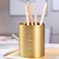Maxery Porte-stylo en laiton doré Organisateur de bureau, tient stylo crayon ciseaux accessoire de bureau pour la maison bureau école usage professionnel