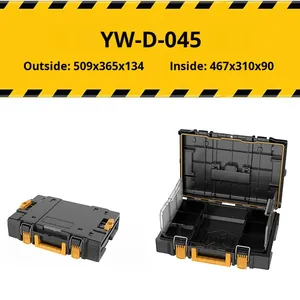 Caja de Herramientas Apilable Multifuncional Estilo DW, Directo de Fábrica, Organizador Modular de Herramientas, Caja de Almacenamiento para Maletero de <span class=keywords><strong>Coche</strong></span> y Exteriores - Product Image 4