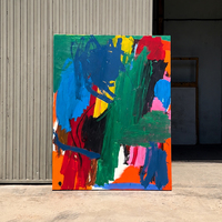 Peinture à l'huile abstraite peinte à la main, technique impasto, sur toile, taille personnalisée, vente en gros pour hôtels et décoration intérieure
