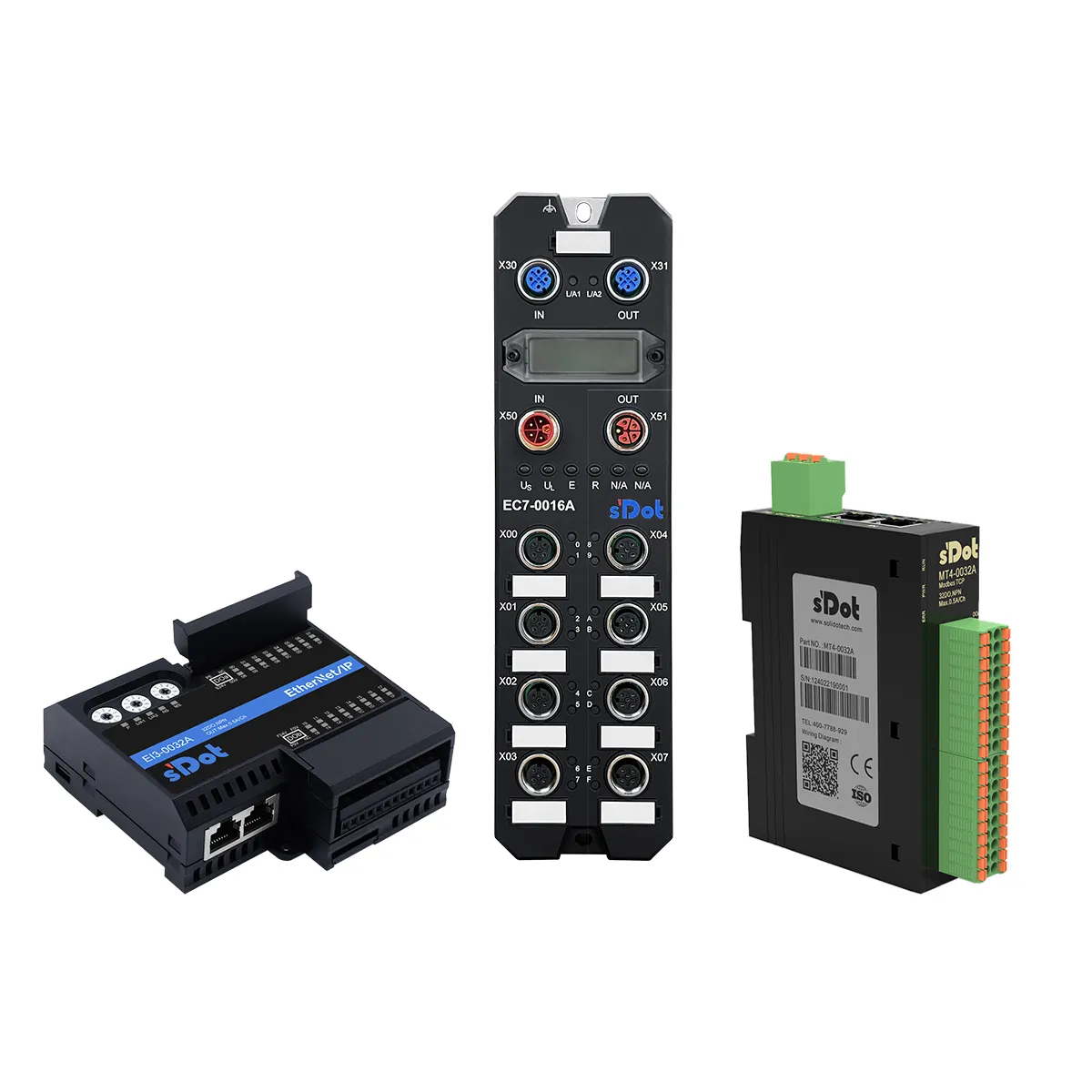 Solidot modul I/O Remote IO, Input Digital 8 saluran terintegrasi 8 saluran Output Digital 8 DI 8 lakukan PNP | EC4-0808B