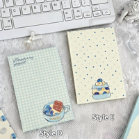 Bloc-notes A7 Blueberry Cake, style INS, portable, détachable, non-adhésif, pour notes et écriture