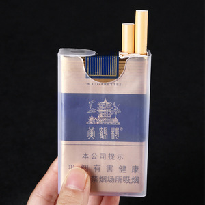 Estuche de cigarrillos de plástico transparente, carcasa suave rectangular, diseño minimalista para hombres, soporte de almacenamiento con protección contra el humo - Product Image 2