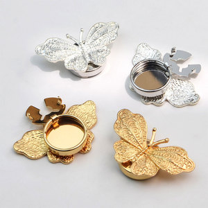 कफलिंक्स, क्यूफ कॉलर, तितली राइनस्टोन, बटन कवर - Product Image 2