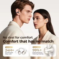 Écouteurs HTC NE56 AI Bluetooth V6.0, écouteurs sans fil sportifs, clip d'oreille OWS, réduction du bruit, appels, ultra-légers