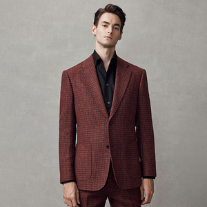 Costume deux pièces en <span class=keywords><strong>laine</strong></span> pour <span class=keywords><strong>homme</strong></span>, style business décontracté, costume de mariage classique italien, veste et pantalon, ensemble complet pour <span class=keywords><strong>homme</strong></span> - Product Image 3