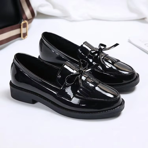 New Styles Ladies Fashion Bowknot Flat <b>Shoes</b> Comfortable on PU Leather Casual Ballet Flats Loafers for Women - Product Image 5