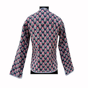 Chaqueta de Forro Polar de Algodón Transpirable con Estampado Indio Premium, Chaqueta Corta de Invierno Reversible con Estampado Floral Bohemio para Mujer - Product Image 5