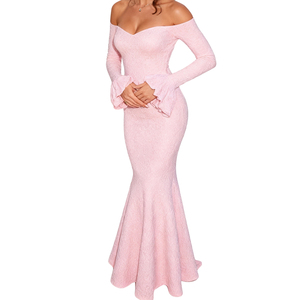 Nouvelle robe de soirée sexy pour femmes, épaules dénudées, taille haute, ajustée, tendance - Product Image 4