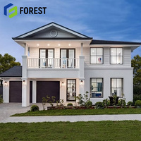 FOREST Diseño Profesional Moderno Ecológico Villa Modular de Acero Ligero Puertas y Ventanas de Aleación de Aluminio Certificación ISO9001 5 Años de Garantía