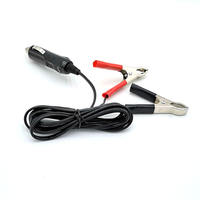 Fil de prise allume-cigare pour voiture 2 pinces crocodiles Câble de test pour caméra vidéo 0.5m 1m 1.5m
