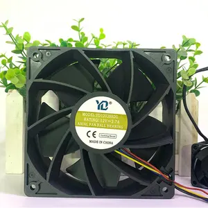 Stock new 12v YD 12038 2.7A dc brushless 120mm 4 pins fan