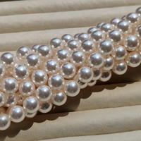 28 types de perles d'imitation de coquillages Nanyang rondes, colorées, blanches, dorées, roses, violettes, de 4 mm, 6 mm, 8 mm, 10 mm, 12 mm, pour la création de bijoux DIY
