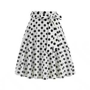 Minifalda informal de satén de estilo europeo para mujer, línea A de Color sólido, Cintura elástica de talla grande, clásica, versátil, superventas de primavera - Product Image 2