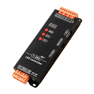 Contrôleur de boîte lumineuse dynamique LED pleine couleur, logiciel T2KS, balayage de flux 1903, programmable, bande lumineuse LED colorée 2812, Lededit - Product Image 1