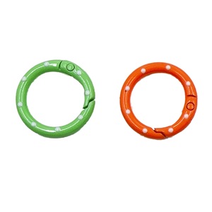 taodao Porte-clés de bagage coloré, peint à la main, avec effet de goutte d'huile et peinture au four à effet de ressort, accessoire DIY - Product Image 5