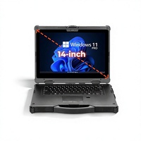 Portátil Robusto Resistente al Agua IP65 MIL-STD-810H CE FCC de 14 Pulgadas con Windows, SSD Reemplazable, 1000Nits, Portátil Industrial