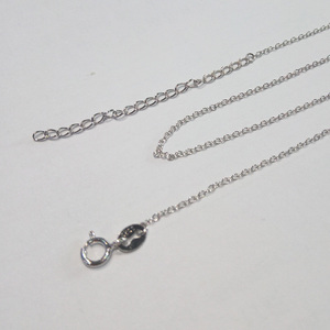 Cadena de extensión de Plata de Ley 925, 16 "+ 2", collar con acabado de Cable plano