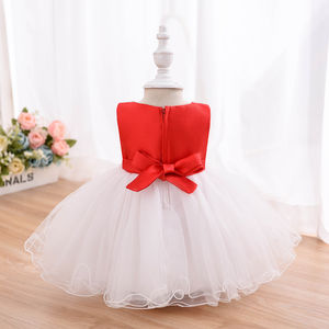 Vestitino per <span class=keywords><strong>Neonata</strong></span> con Fiocco Abito da Cerimonia per Bambina Vestiti per Bimba da <span class=keywords><strong>6</strong></span> <span class=keywords><strong>Mesi</strong></span> e Un Anno Abito da Festa per <span class=keywords><strong>Neonata</strong></span> - Product Image 6