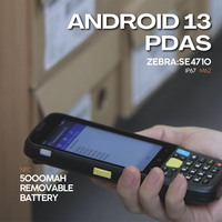 Escáner de código de barras RFID Android 13 4 pulgadas octa-core PDA teléfono móvil de mano SE4710 WiFi computadora de mano