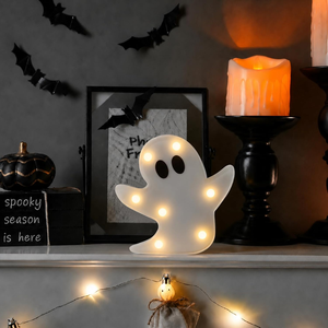 Lampada a LED a forma <span class=keywords><strong>di</strong></span> fantasma per <span class=keywords><strong>Halloween</strong></span>, luce bianca a LED a forma <span class=keywords><strong>di</strong></span> fantasma, lampada da tavolo autoportante, luce decorativa per mensola, mensola del caminetto, <span class=keywords><strong>decorazioni</strong></span> per feste in casa - Product Image 4