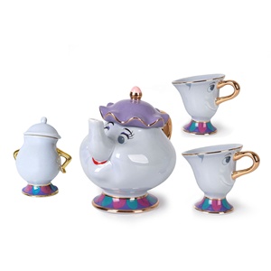 2021 nueva belleza y la Bestia La sra. Potts Chip de porcelana té árabe olla y taza tetera taza - Product Image 3