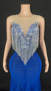 Verjaardagsoutfit Nieuwe Aanwinst Schitterende Gala Jurken 2024 Elegante Donkerblauwe Bruidsmeisjesjurken Volants Haar Parelmoer Natuurlijk - Product Image 4