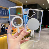 Coque de téléphone transparente pour iPhone 17 16 15 14 Pro 17 Pro Max magnétique transparent avec logo personnalisable modèle 13 14 Pro Max Plus