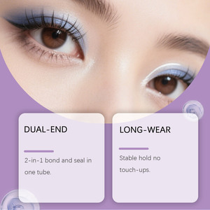 Colle à cils Zephoco longue durée, imperméable, double embout, portable, maquillage naturel pour usage quotidien et trajets domicile-travail - Product Image 4