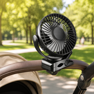 Ventilador Portátil con Clip y Batería de 5000mAh, 360° °   Ventilador Personal Recargable USB con Rotación para Cochecito de Bebé, Camping y Gimnasio - Product Image 3