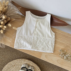 Korababy Cárdigan de malla floral transpirable para bebé niña, estilo coreano INS, cuello redondo, para primavera y otoño, dulce y casual para el día a día - Product Image 6