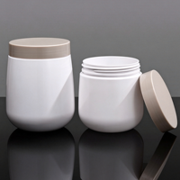 Grand pot blanc de grande capacité pour conditionneur pour animaux de compagnie, pot à large ouverture pour pommade coiffante, pots en plastique vides sous-emballés en stock