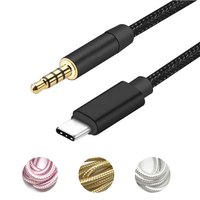 Câble adaptateur Aux Type-C vers 3,5 mm avec conducteur en cuivre pur pour ordinateur, voiture, téléphone - Charge et transfert de données à haute vitesse