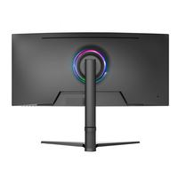 Monitor Curvo RGB de 34 Pulgadas con Luz Ambiental, 144Hz, 4K 3440*1440, 21:9 Super Ancho, 1ms de Respuesta, Panel VA, 110% SRGB, Monitor para Juegos