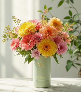 Tube en papier de fleurs pour la fête des mères élégant et chic Design cylindrique recyclable en kraft écologique Design populaire pour les personnes soucieuses de l'environnement - Product Image 2