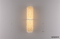 Lampe murale LED en cristal unique XCW4001, style art moderne, blanc chaud, acier inoxydable, pour salle à manger, escalier, utilisation intérieure